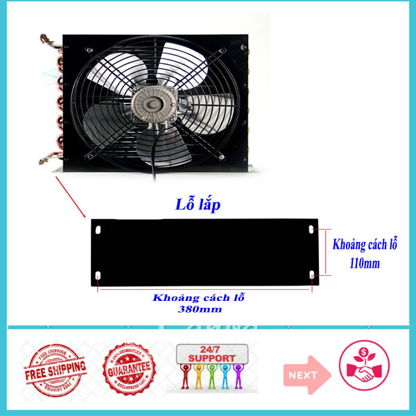 DÀN NÓNG COIL FNA 1.2/5.4 1HP KÈM QUẠT 60W SỬ DỤNG TRONG ĐIỆN LẠNH VÀ CÁC THIẾT BỊ LÀM LẠNH