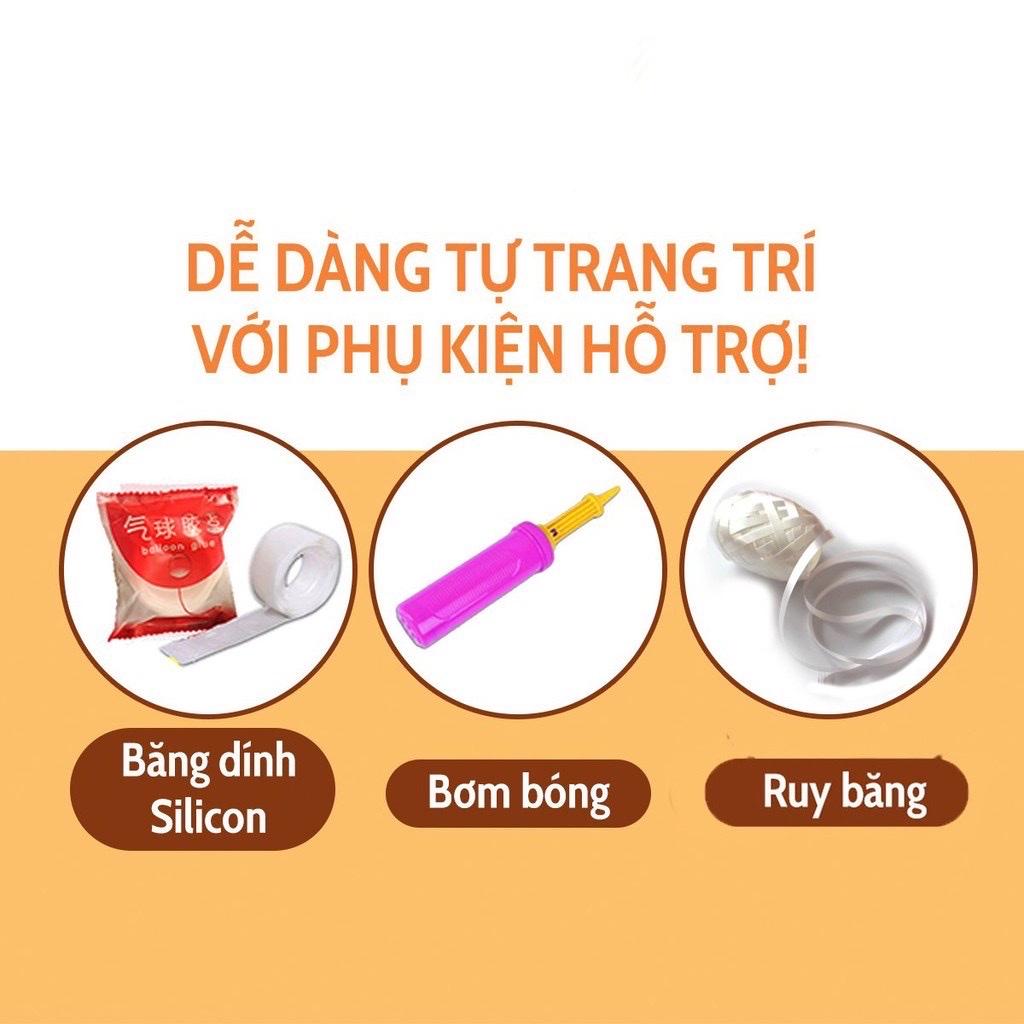 SET BÓNG SINH NHẬT TUỔI 18 (TẶNG BƠM VÀ PHỤ KIỆN HỖ TRỢ), BÓNG NHŨ MÀU BẠC 12 INCH