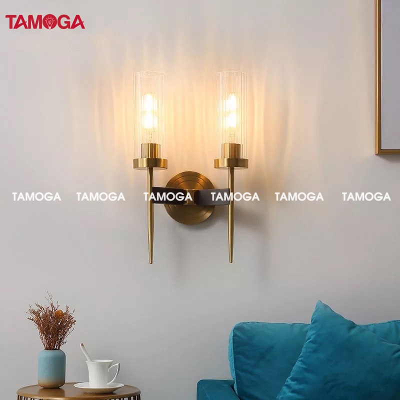 Đèn tường treo pha lê đôi phòng ngủ TAMOGA JISMI 1267/2 + Kèm bóng led chuyên dụng