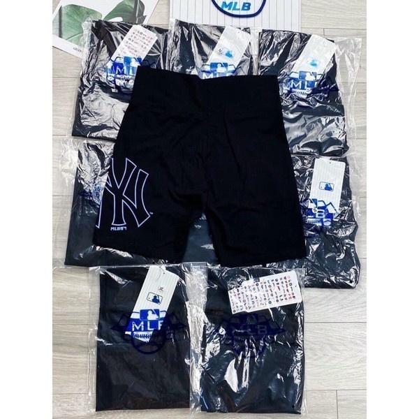 Quần legging lửng nữ thêu chữ NY - Quần legging đùi nâng mông co giãn 4 chiều Beemit Store