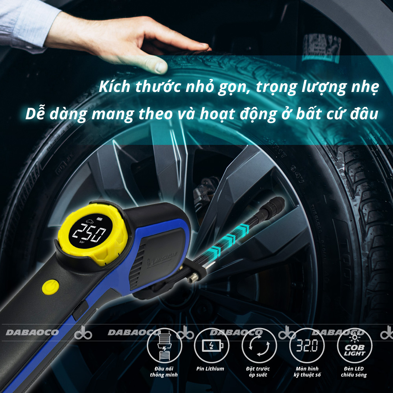 MÁY BƠM CẦM TAY MICHELIN M2208S CHÍNH HÃNG CAO CẤP