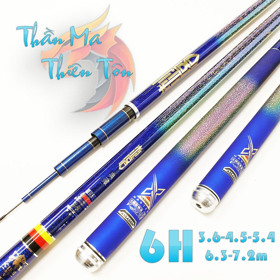 Cần câu tay Thần Ma Thiên Tôn 6H carbon cao cấp tặng ngọn phụ CD26