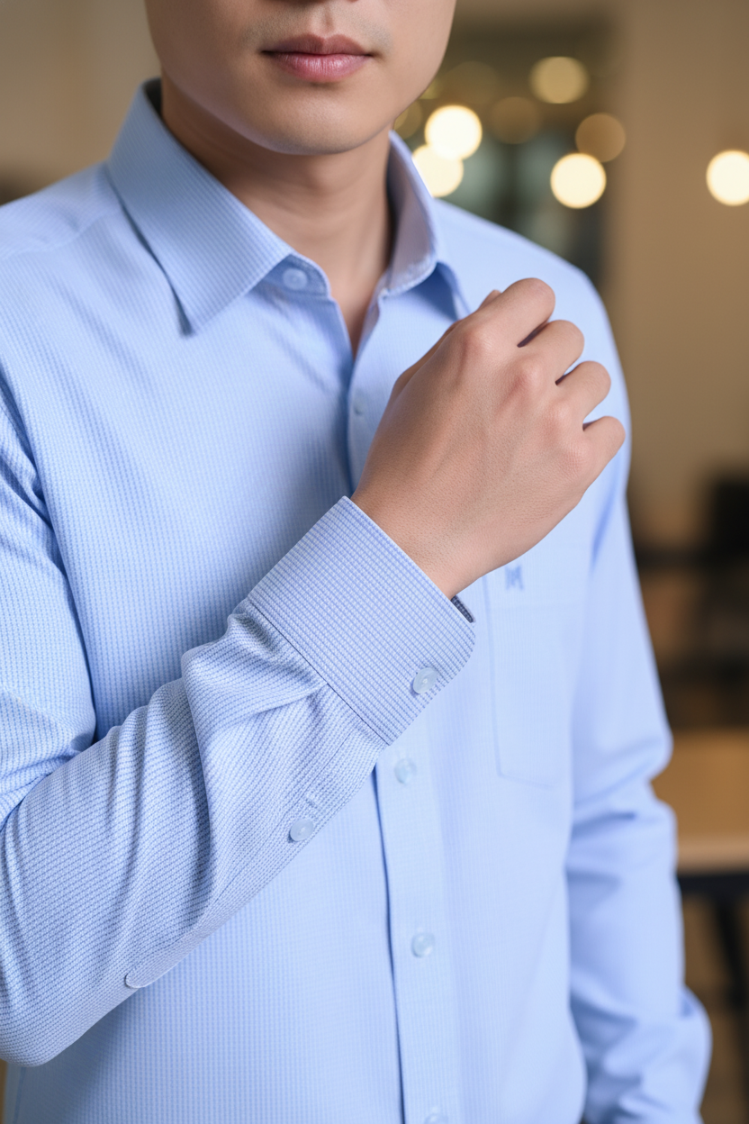 Áo sơ mi nam tay dài Khatoco (M-2XL)