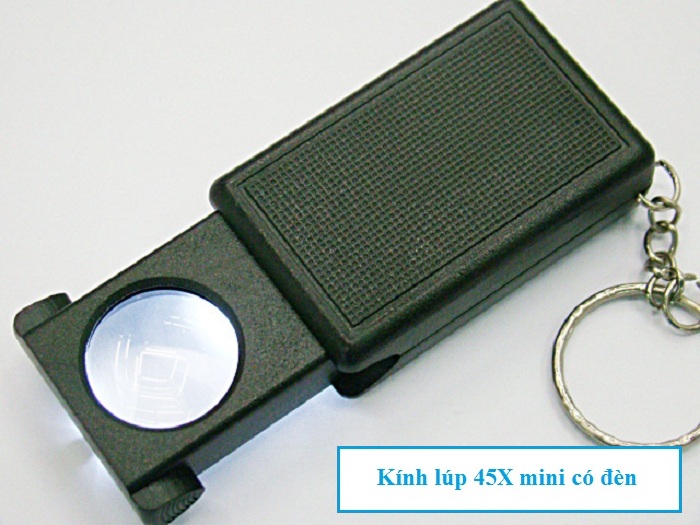 Kính Lúp Cầm Tay Hình Chữ Nhật Có Đèn Độ Phóng Đại 45X