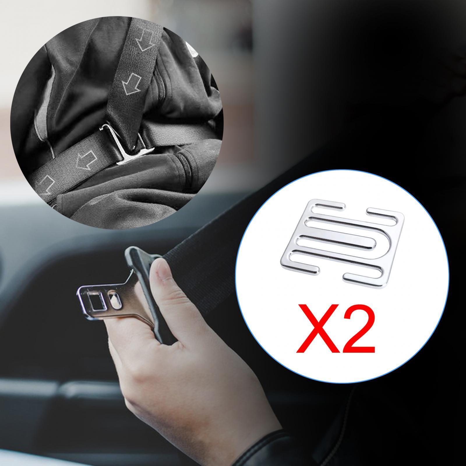 Metal Seat Belt Adjuster Vehicle Accessory Easy Installation Seat Belt Clips