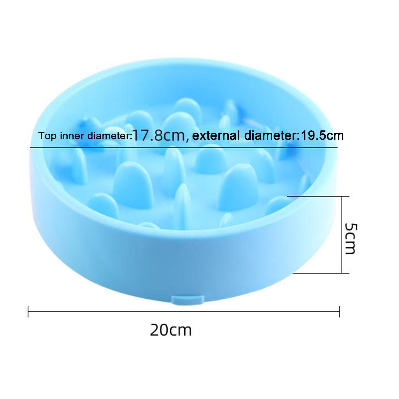 Slow Feeder Dog Bowl Pet Feeder Interactive Bloat Stop Dog Eating Dish Blue