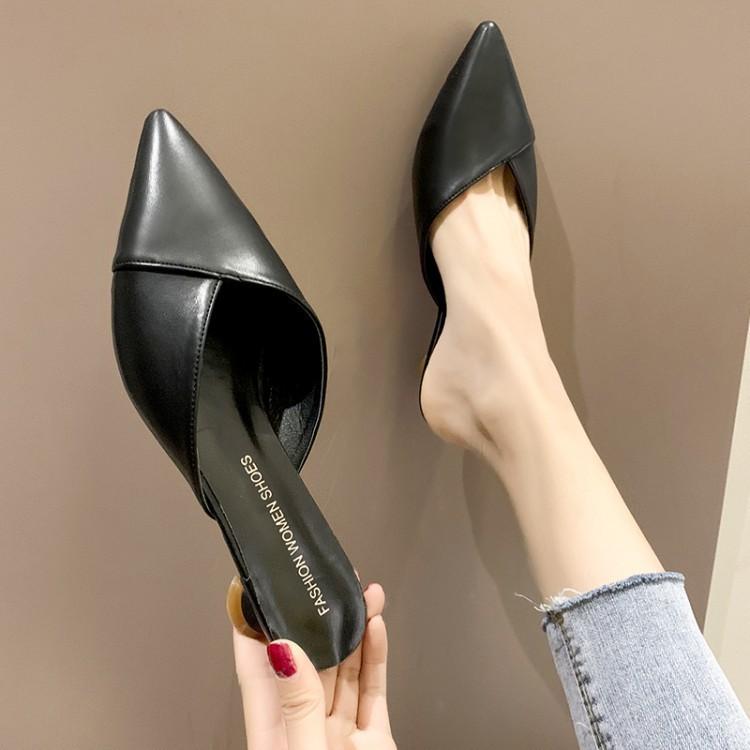 Sục Nữ Soras ️️ Giày cao gót dáng Sục mũi nhọn nữ Thời Trang, Phong Cách, Sang Chảnh Style Hàn Quốc SM5