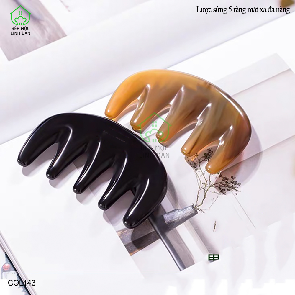 Lược Sừng Răng Thưa (Size: S-9cm) Mát Xa Giúp Lưu Thông Khí Huyết [COL143