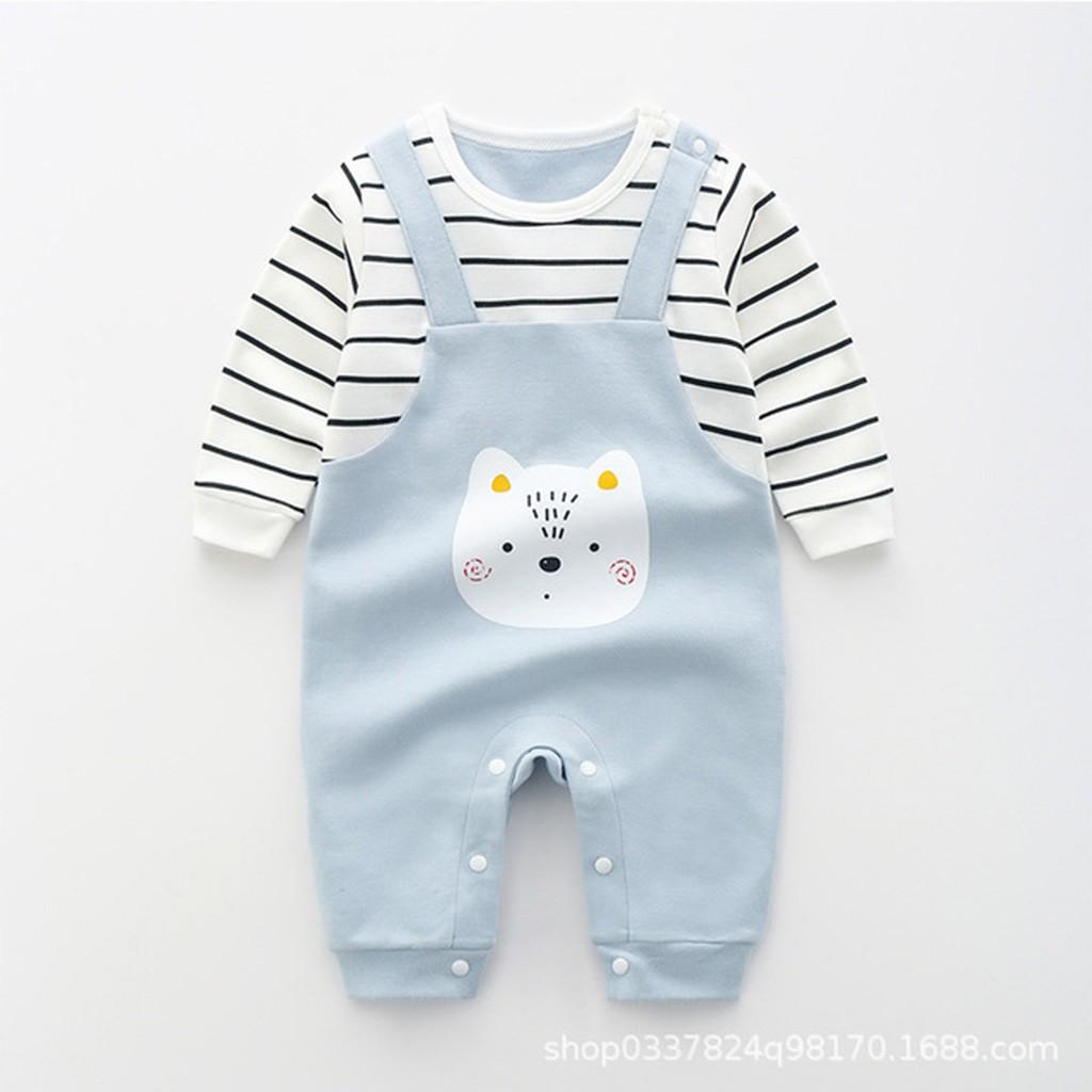 Bodysuit cho bé body dài tay liền thân Cao Cấp cho bé trai bé gái sơ sinh 4-14kg, hàng Quảng Châu cotton cực đẹp – BD08