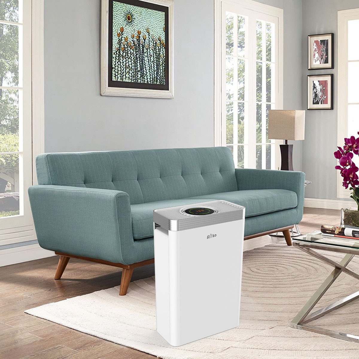 Máy lọc không khi chính hãng Airko AK25M-R / Màng lọc Hepa lọc bụi PM2.5/ SP thiết yếu cho gia đình và văn phòng
