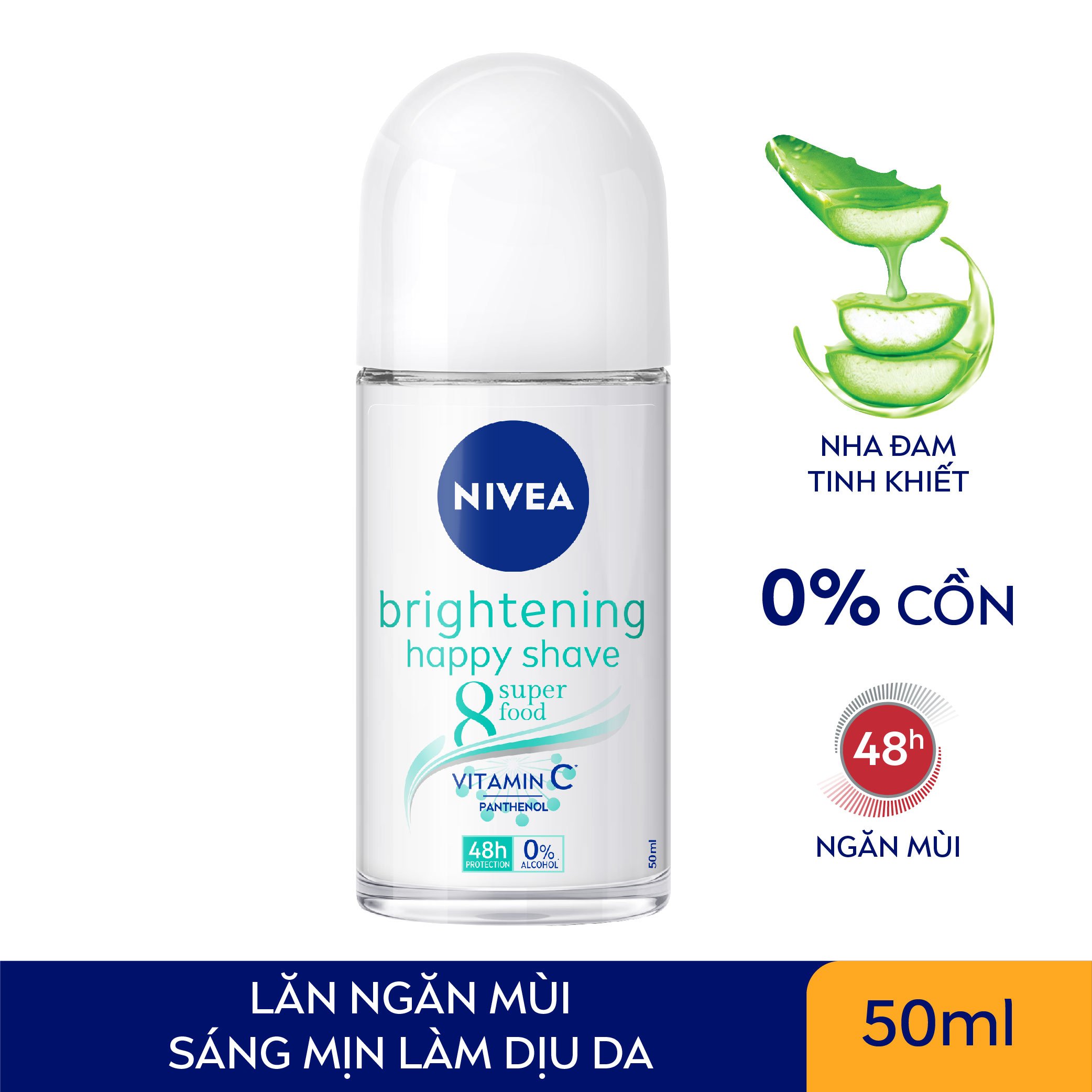 Lăn Ngăn Mùi NIVEA Dưỡng Sáng Da 8 Super Food | Vitamin C (50 ml)