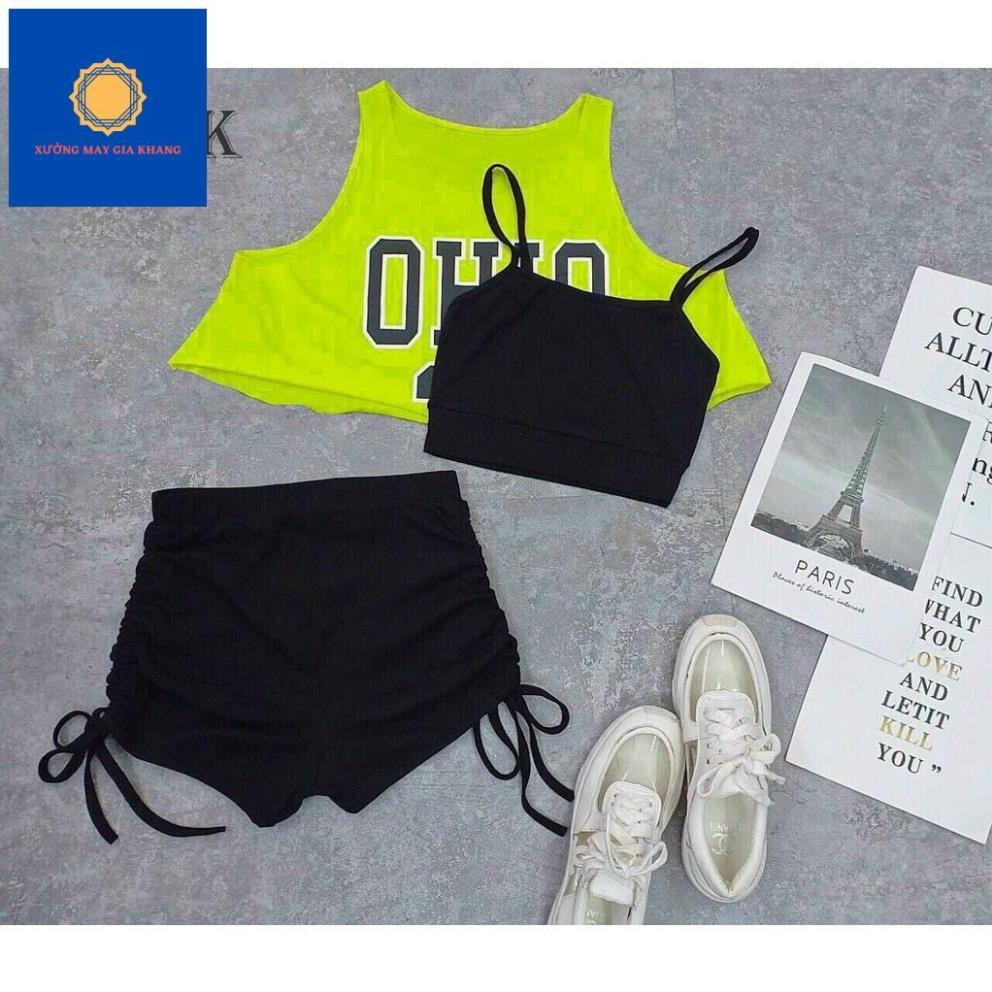 MS: 210577 - Set 3 Bộ sport body ôm, thời trang, sành điệu cho bé gái - Quần áo trẻ em