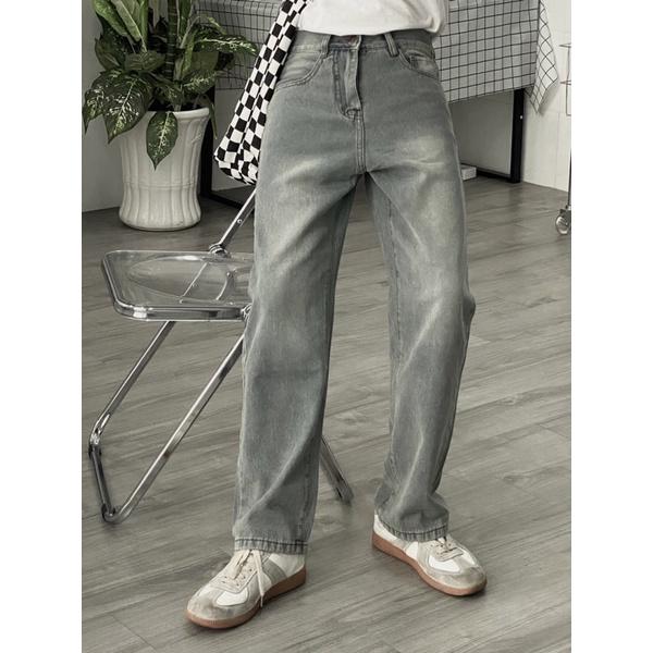 Quần baggy jeans ống rộng unisex ms836