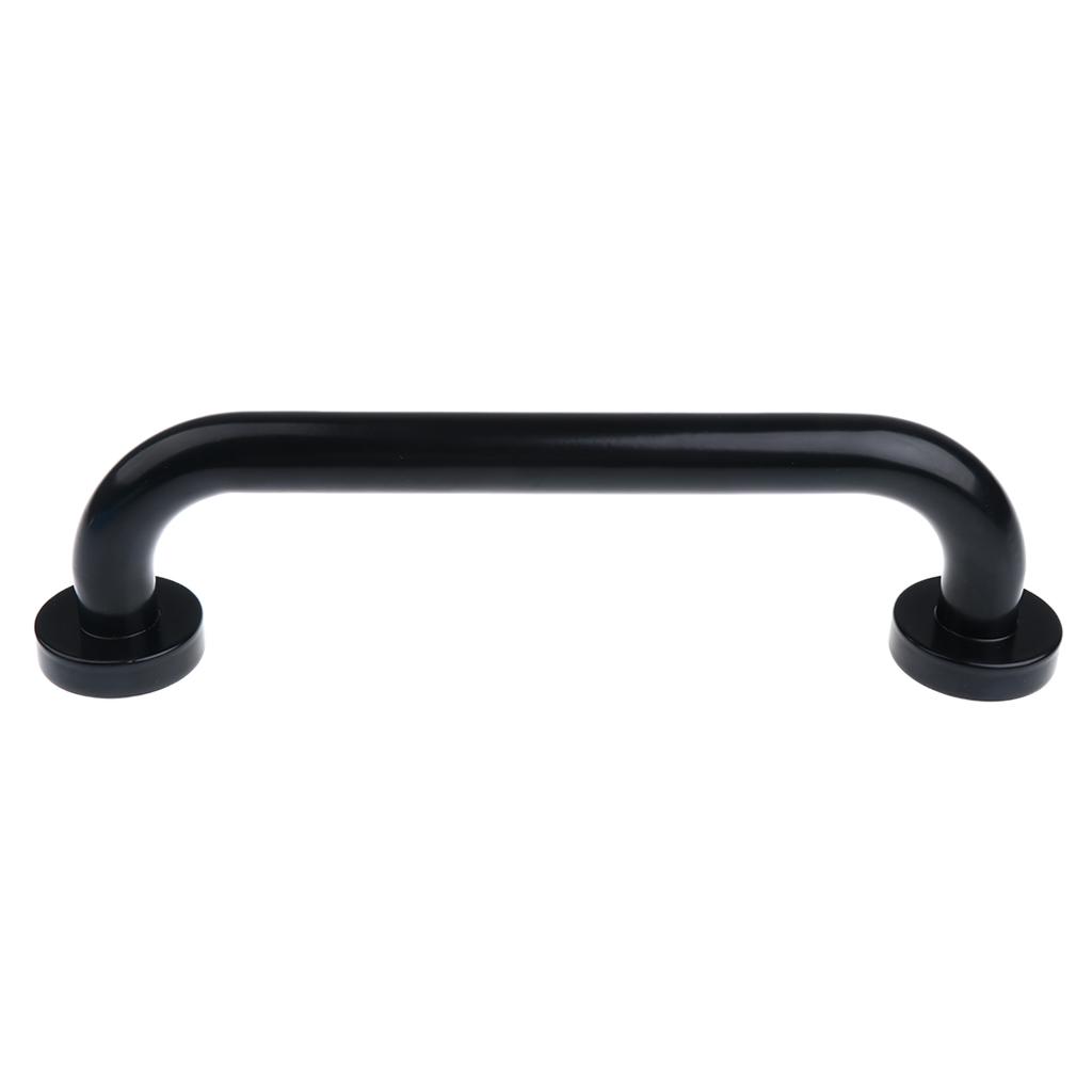 Durable Alumimum Towel Rail Safety Shower Bath Grab Bar Handle Black 30CM