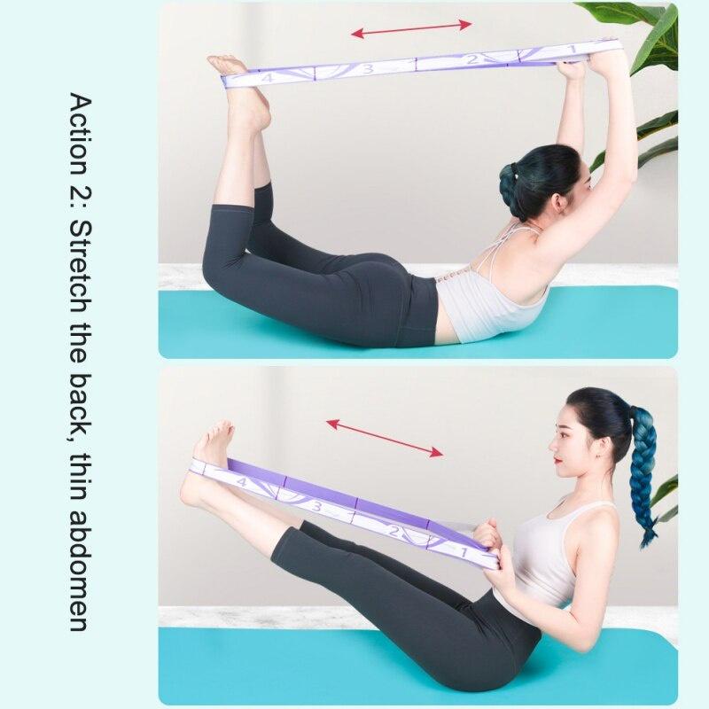 Yoga Draw Belt Belt Polyester Latex Elastic Latin Dance Elastic Band Loop Yoga Pilates Home Gym Fitness Exercise Resistance Band