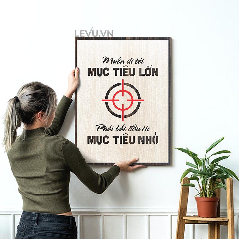 Tranh khẩu hiệu LEVU LV011 "Mục tiêu lớn bắt đầu từ mục tiêu nhỏ"
