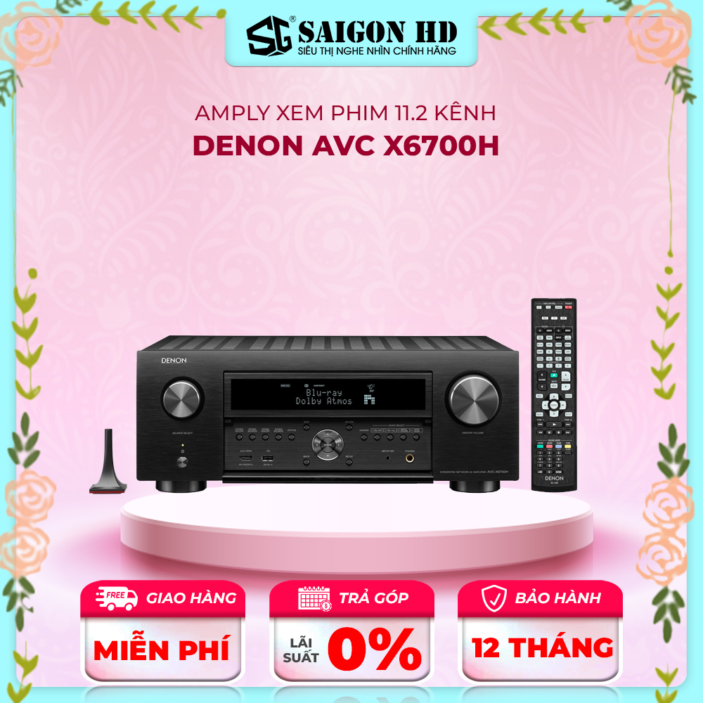 Amply xem phim 11.2 kênh DENON AVC X6700H - Hàng chính hãng, giá tốt