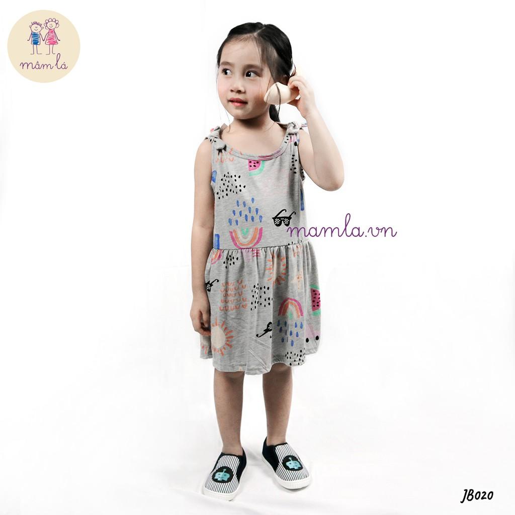 Đầm thun sát nách đính nơ 2 bên vai Jumping Beans