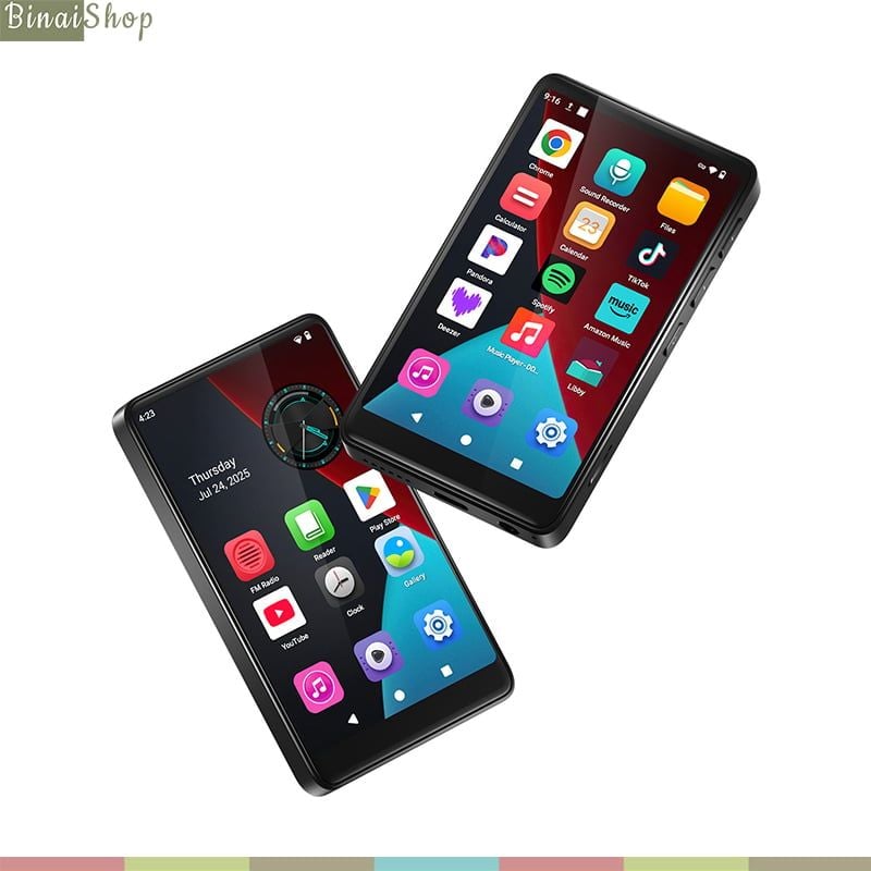Ruizu D65 - Máy Nghe Nhạc HiFi Lossless Android 14, Ram 4GB+64GB, Hỗ Trợ Wifi - Bluetooth 5.0, Xem Video 1080P - Hàng chính hãng