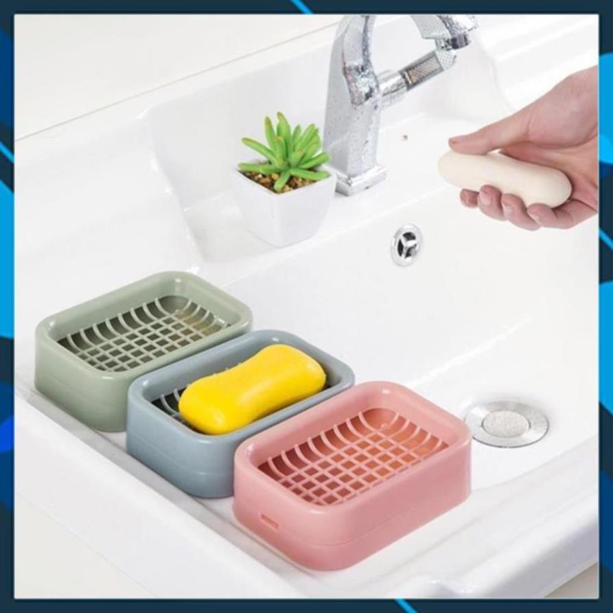 Khay Để Xà Phòng Hai Tầng Bằng Nhựa Tiện Dụng Cho Nhà Tắm