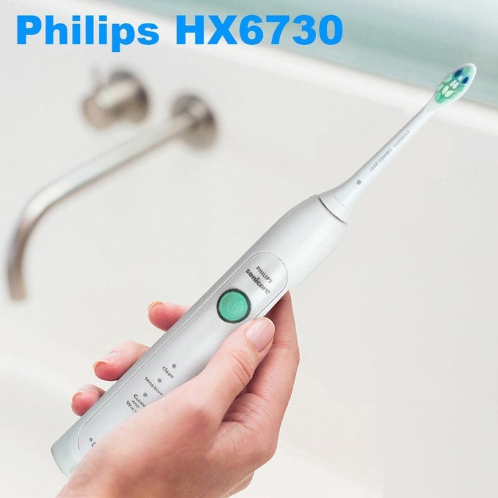 Bàn chải đánh răng điện Philips Sonicare HX6730/02 cao cấp nhỏ gọn, loại bỏ mảng bám và làm trắng răng, điện áp tự động 110-220 V