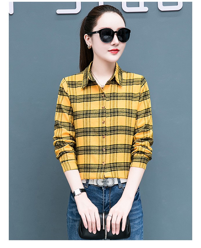 Áo sơ mi nữ công sở thiết kế caro mẫu mới AH22