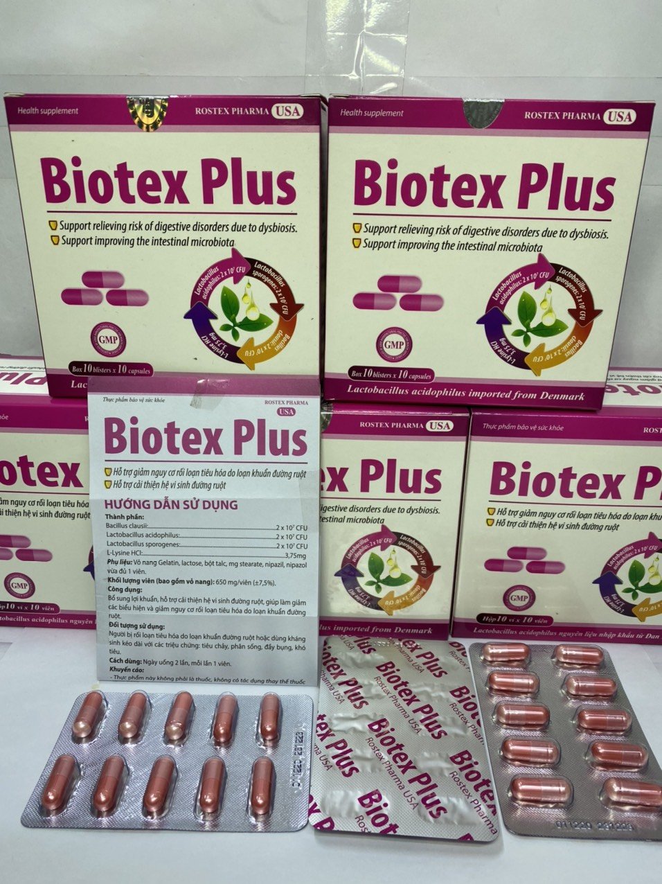 Viên uống Biotex Plus bổ sung 6 tỷ lợi khuẩn cho hệ tiêu hóa - Giúp Cải Thiện Hệ Vi Sinh Đường Ruột