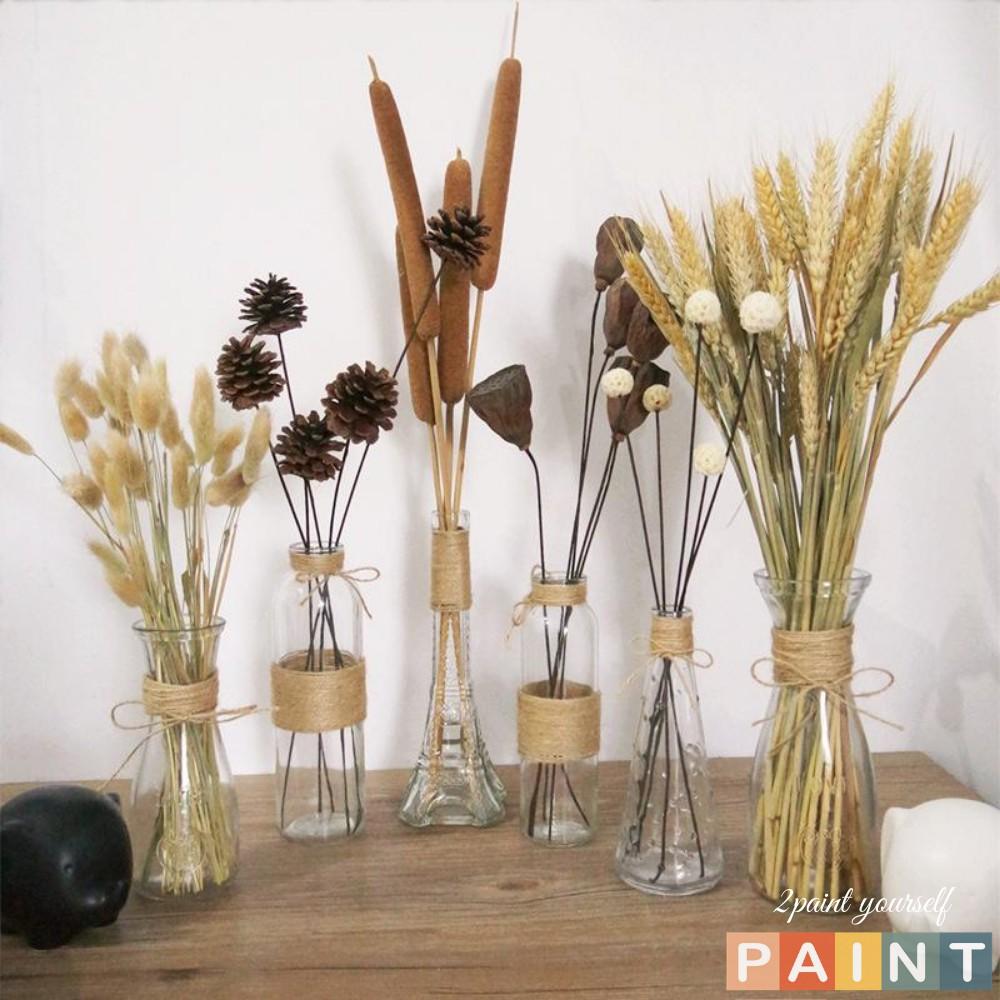 Lọ hoa thủy tinh trong - decor trang trí vintage
