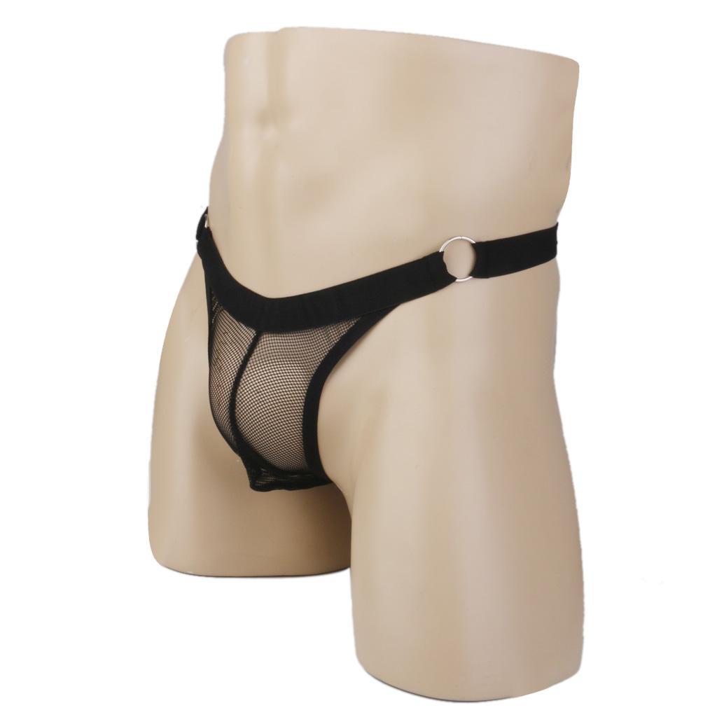 2pcs Men's Underwear T-Back Lingerie Briefs G-string See Through Thongs