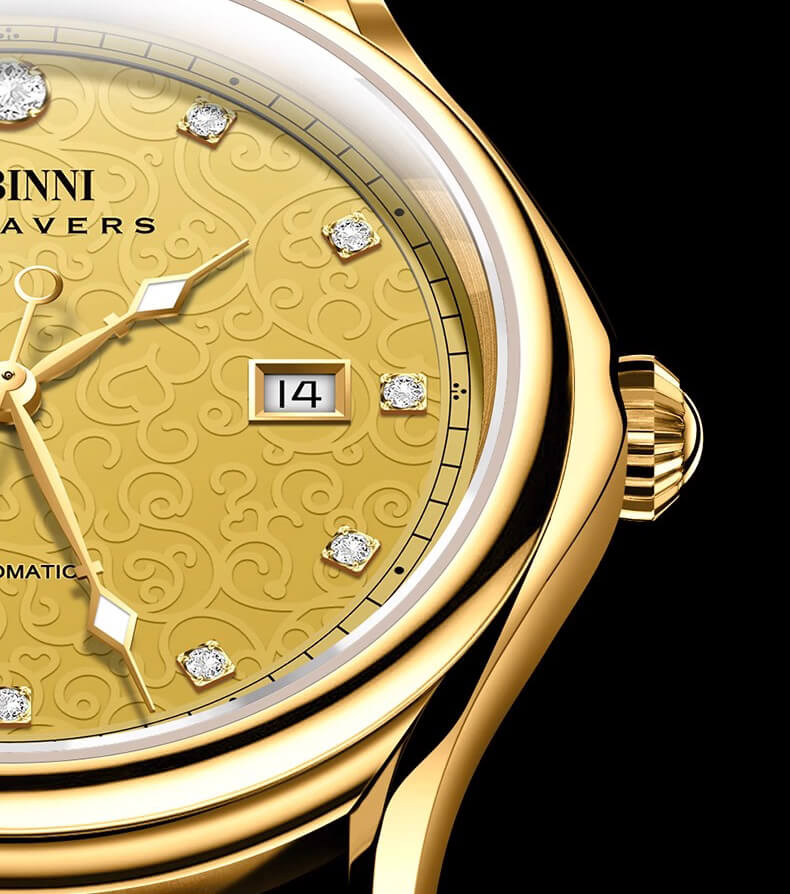 Đồng hồ nam chính hãng LOBINNI L1889-5 Kính sapphire,chống xước,Chống nước,BH 24 tháng,Máy cơ ,dây da xịn