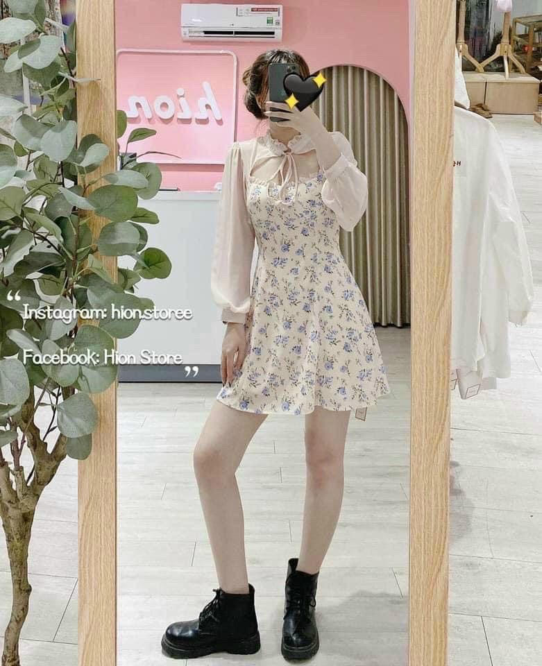 Đầm Nữ Thiết Kế Tay Voan Phong Cách Cổ Kiểu Chất Liệu Kate Lụa Thời Trang