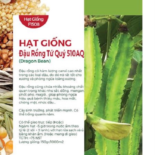 Hạt Giống Đậu Rồng Tứ Quý 510AQ (5gr)