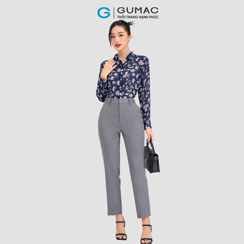 Áo sơ mi họa tiết GUMAC AD03027