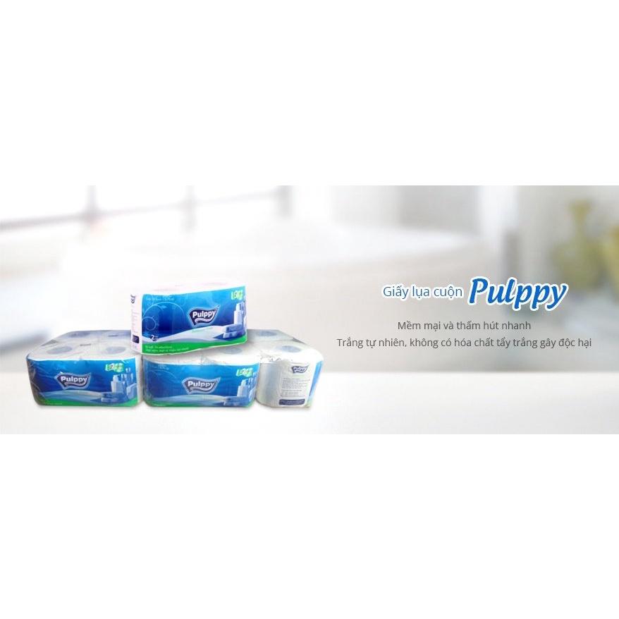 Lốc 10 cuộn Giấy vệ sinh Pulppy cao cấp siêu mềm mịn