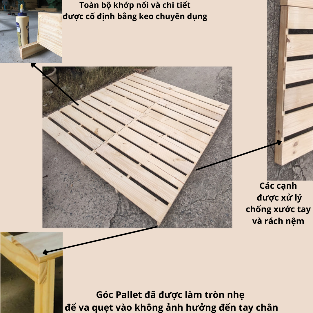 GIƯỜNG NGỦ PALLET, PALLET LẮP RÁP, GIƯỜNG NGỦ GẤP GỌN ĐỦ MỌI KÍCH THƯỚC GỖ THÔNG NHẬP KHẨU