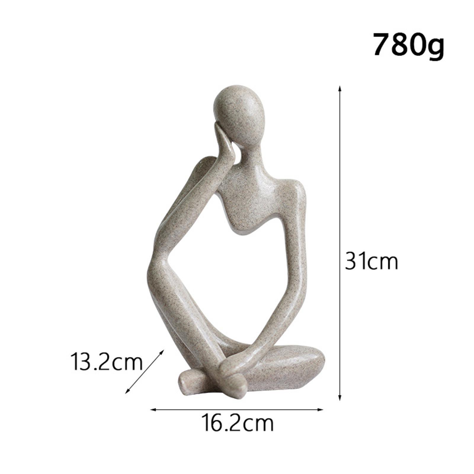 Abstract Thinker Statue Resin Abstract Figurine Nordic Resin Statue Miniature Sculpture Figurines Art for Desktop Shelf Hotel