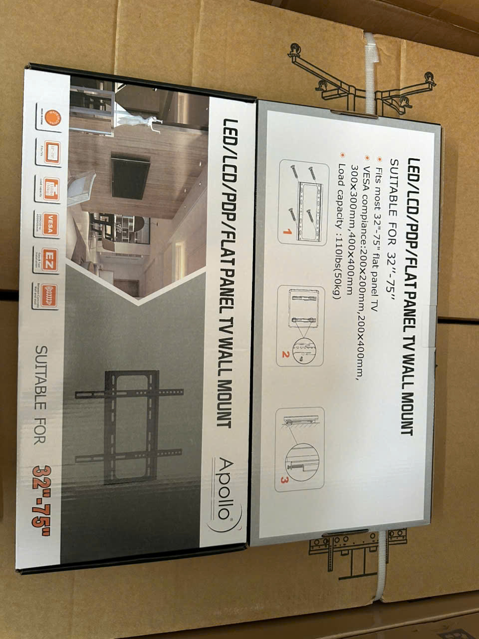 Khung treo tivi từ 26 inch đến 75 inch tải trọng 50kg, Loại dày, chắc chắn, nặng 1.2kg - Hàng nhập khẩu