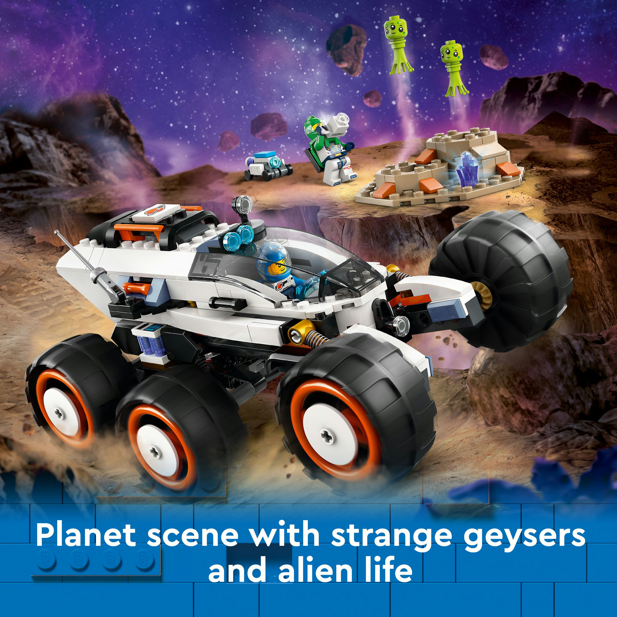 LEGO CITY 60431 Xe thám hiểm không gian &amp; người ngoài hành tinh (311 chi tiết)