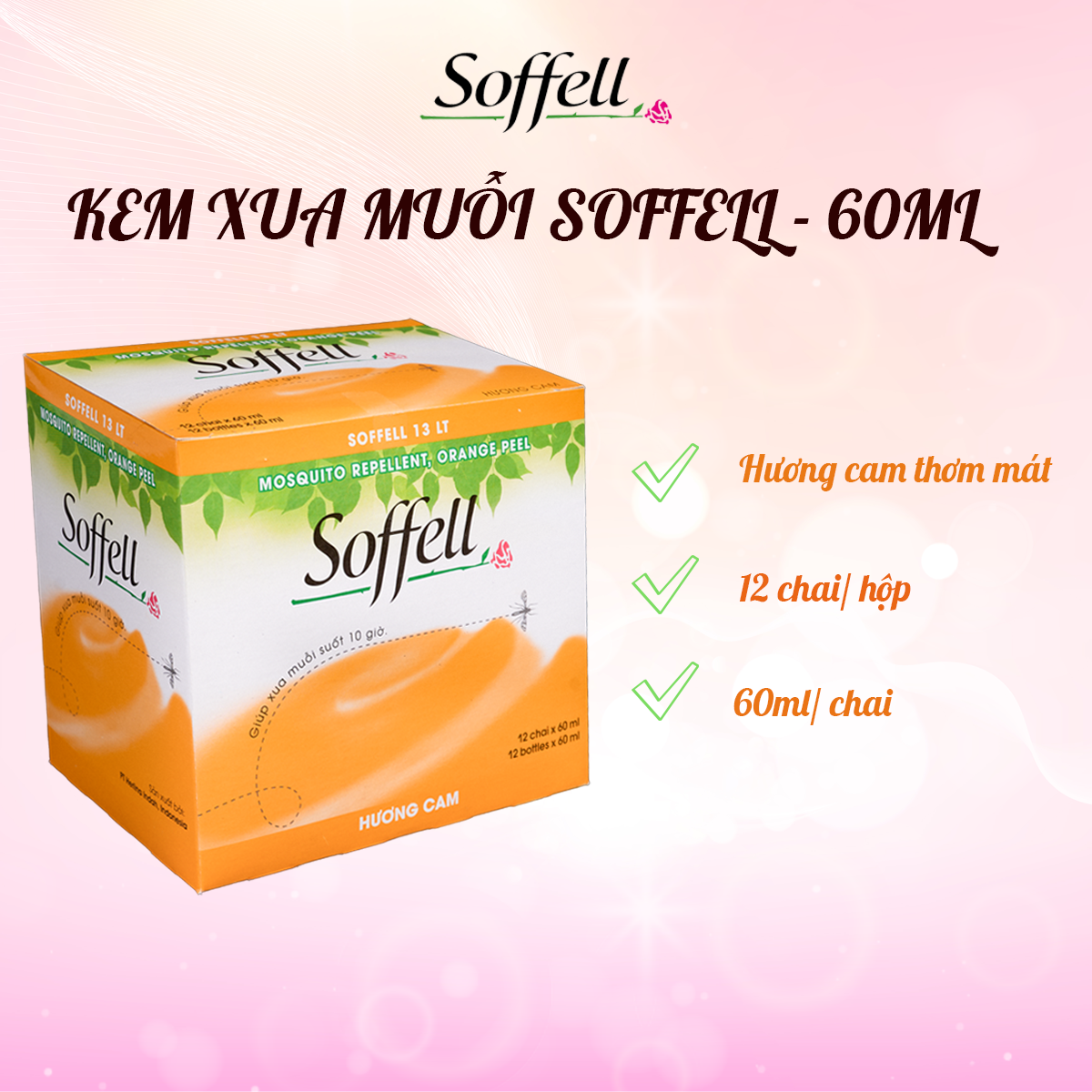 [COMBO 12] KEM XUA MUỖI SOFFELL - 60ML