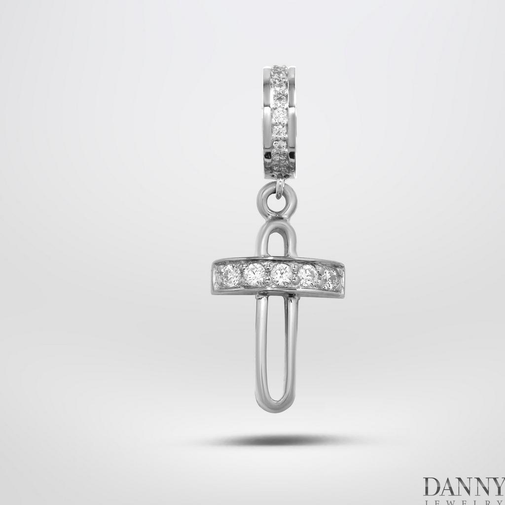 Charm Bạc 925 Danny Jewelry Biểu tượng Thánh Giá Đính Đá CZ Xi Rhodium/Vàng hồng PK009S