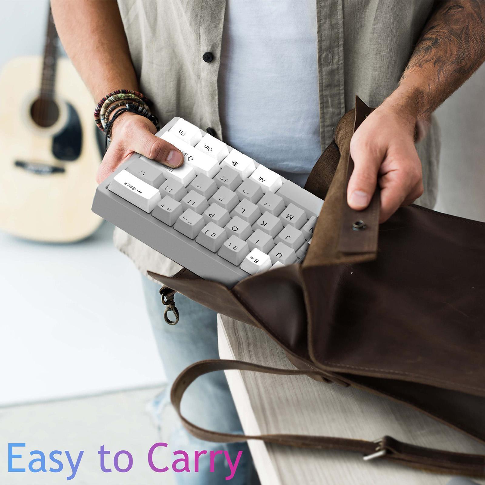 Mechanical Gaming Keyboard Clear Characters Hot Swappable for Desktop Laptop