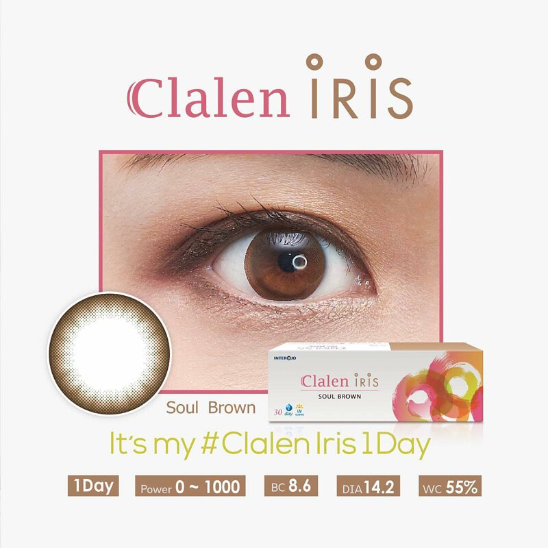 Kính áp tròng màu dùng 1 ngày Clalen Iris - 1 Miếng