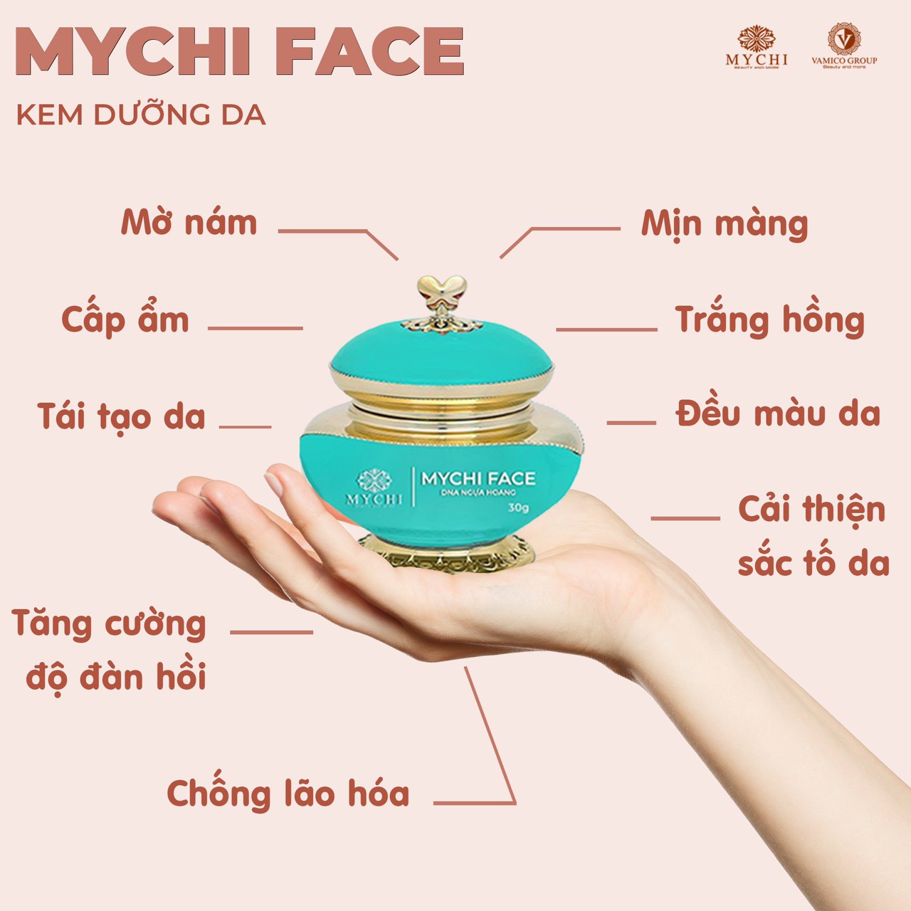 (Tặng kem body Mychi 235k) 2h Kem dưỡng da mặt Mychi Face