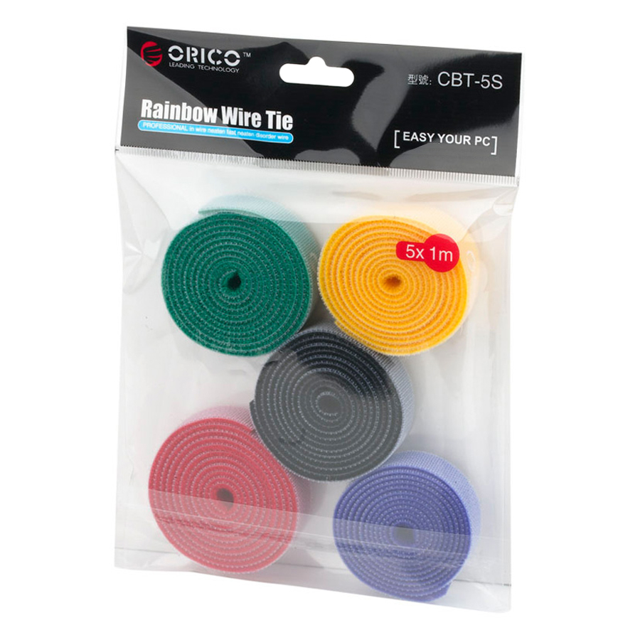 Combo 5 Băng Dán Thu Gọn Dây Điện ORICO CBT-5S - Hàng Chính Hãng