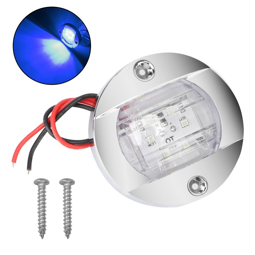 Đèn tín hiệu tròn 12V 6LED gắn đuôi xe tải/tàu thuyền