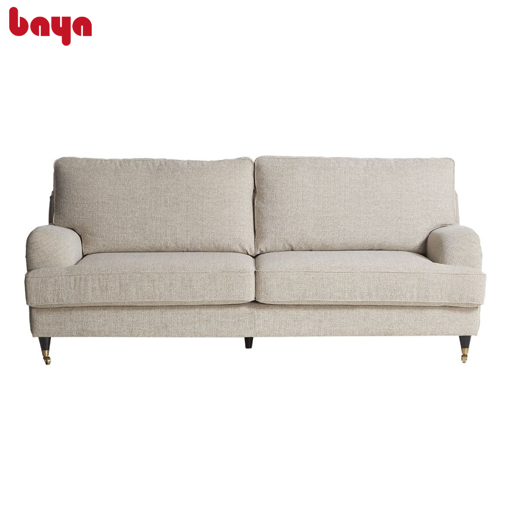 Ghế Sofa Dài Phòng Khách BAYA HACKMAN Thiết Kế Tối Giản, Sang Trọng Hiện Đại, Phần Khung Chân Ghế Gắn 2 Bánh Xe Kim Loại  Vô Cùng Chắc Chắn, Có Thể Linh Hoạt Di Chuyển