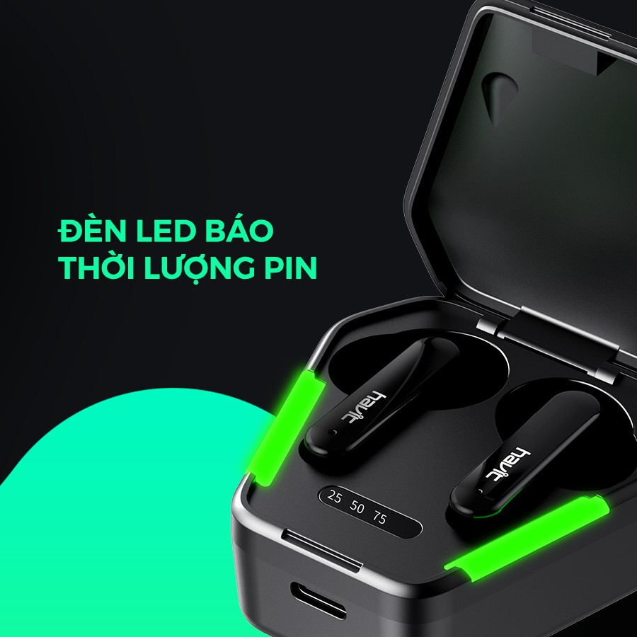 Tai Nghe Gaming True Wireless HAVIT TW938 Bass Chất Game Mượt, Chip ATS3015 Giảm Độ Trễ 50ms - Hàng Chính Hãng