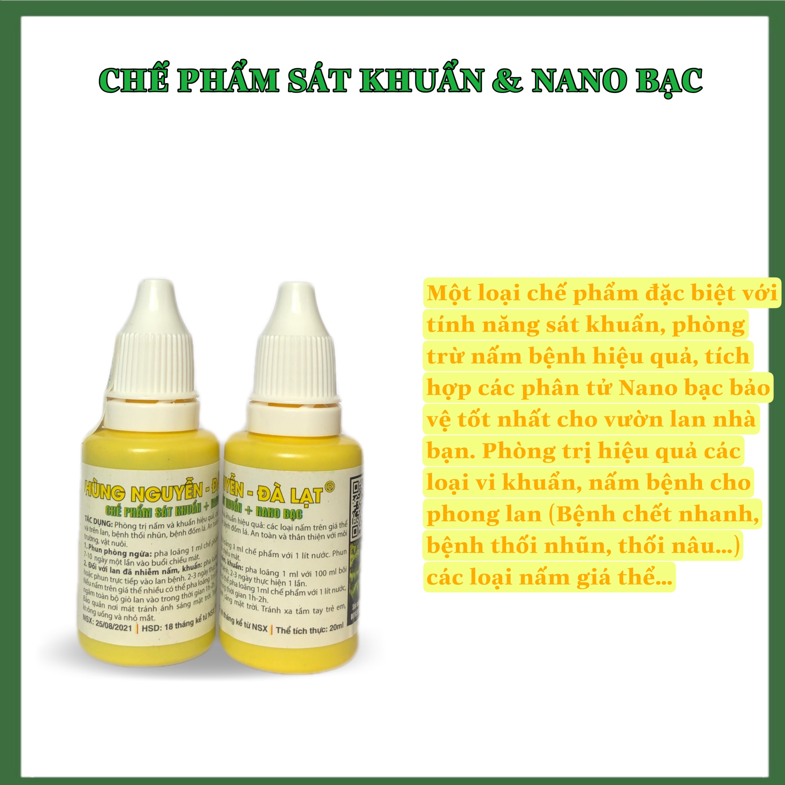 Nano Bạc Hùng Nguyễn (Nano Ag) lọ 20ml