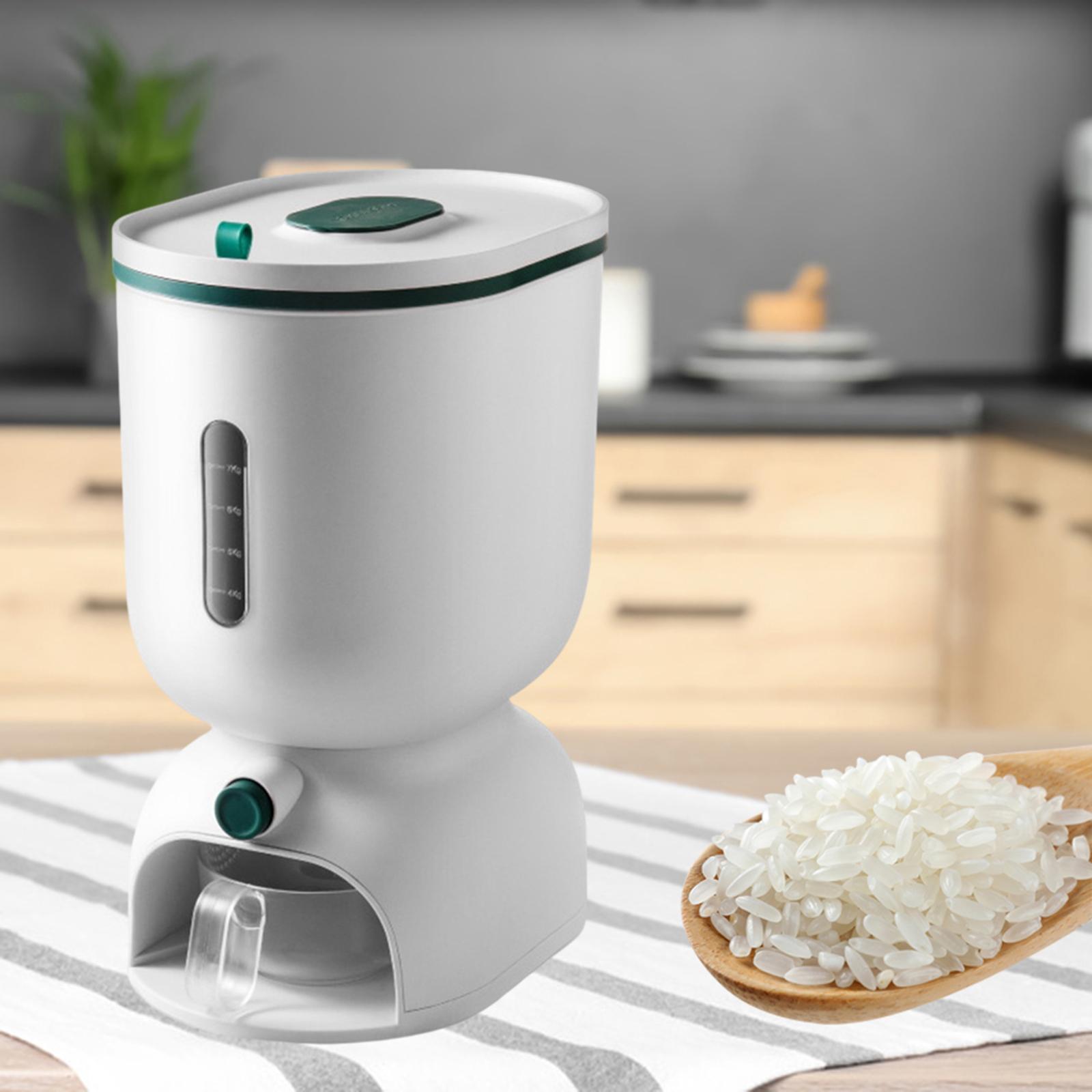 Kitchen Food Container Storage Box Cereal Dispenser Grain Rice Gray