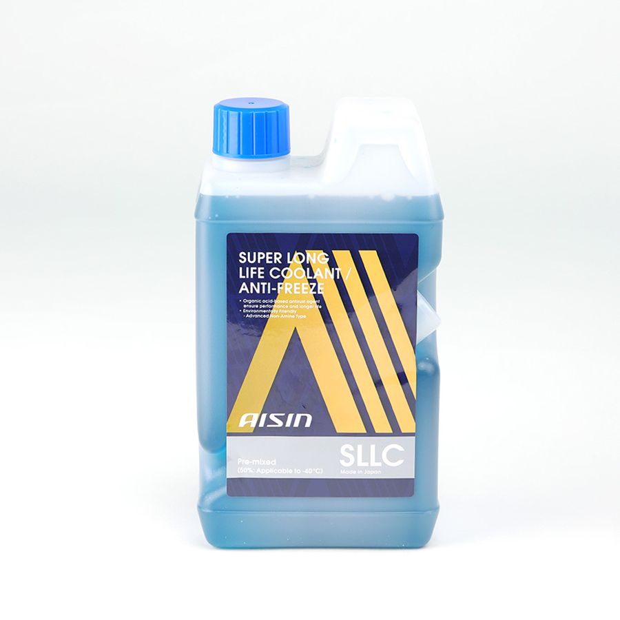 Nước Làm Mát Động Cơ Màu Xanh Dương AISIN Super Long Life Coolant 50% 1 Lít SCPM50A1LB - Nhập Khẩu Chính Hãng